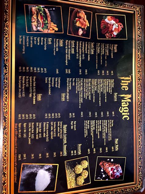 the magic budapest menu